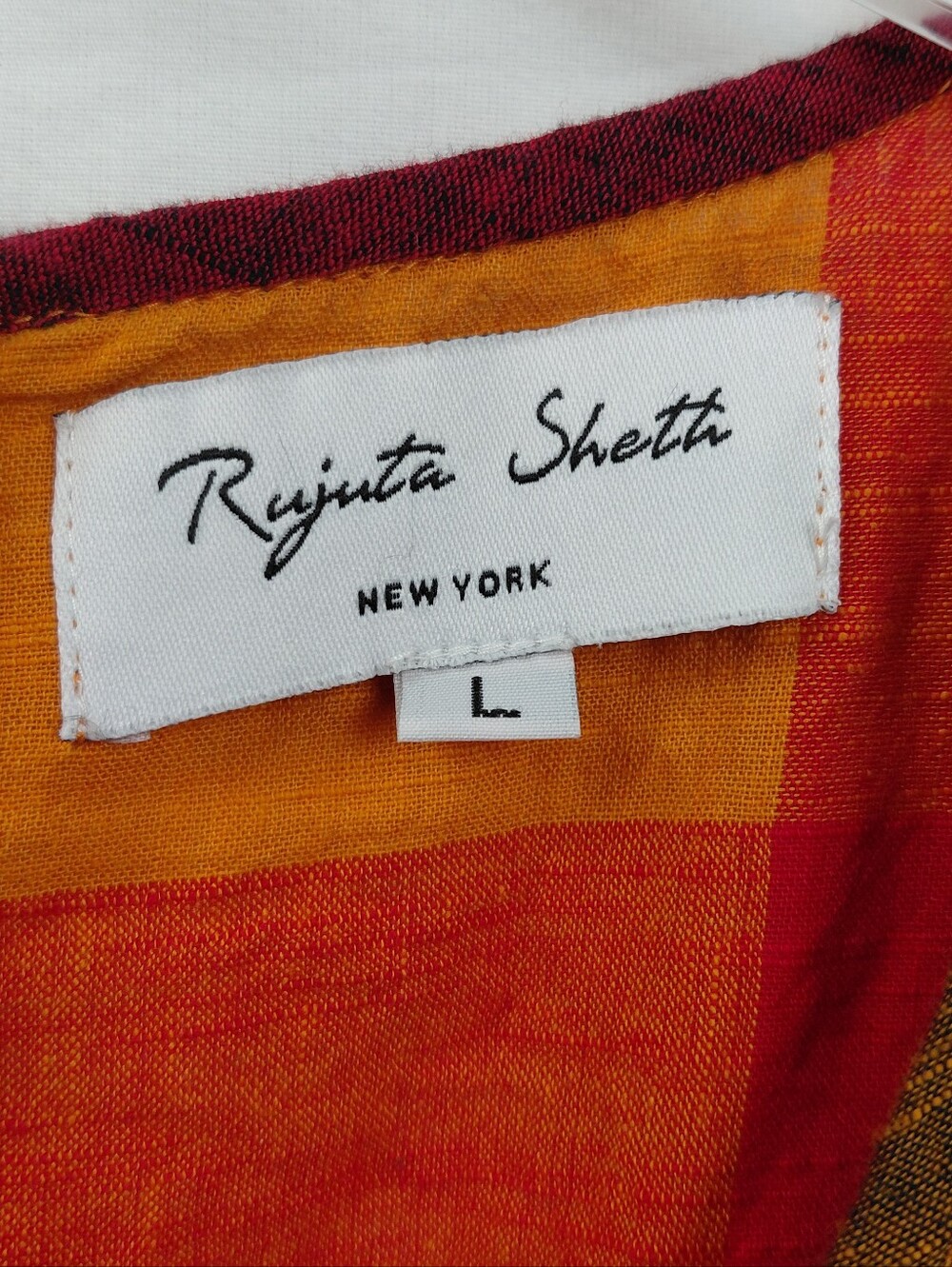 Rujinta Sheth Marie Cinch Jumper Multi Chex Size Large - Picture 4 of 9